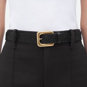 Bottega Veneta Intrecciato Belt - Black leather 65